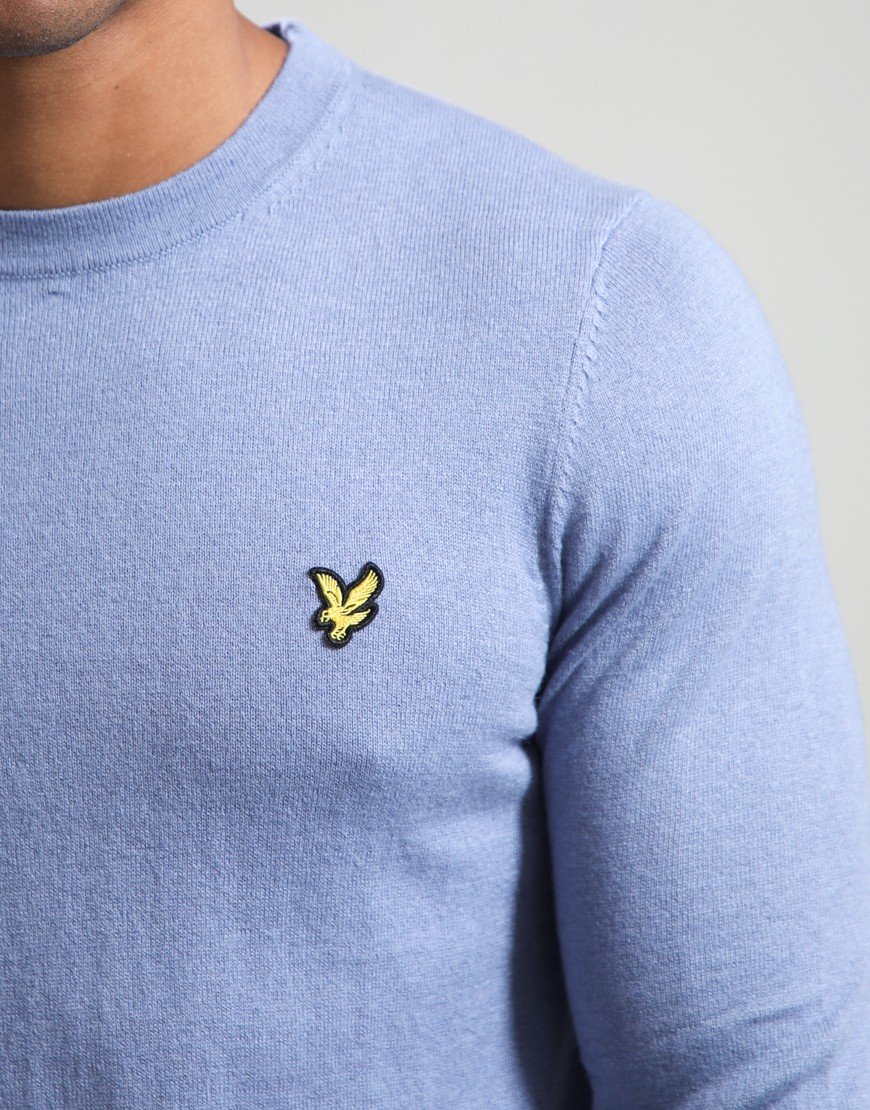 Lyle & Scott Merino Crew Knit Power Blue