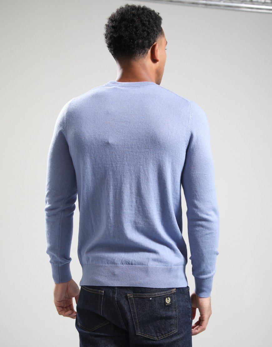 Lyle & Scott Merino Crew Knit Power Blue
