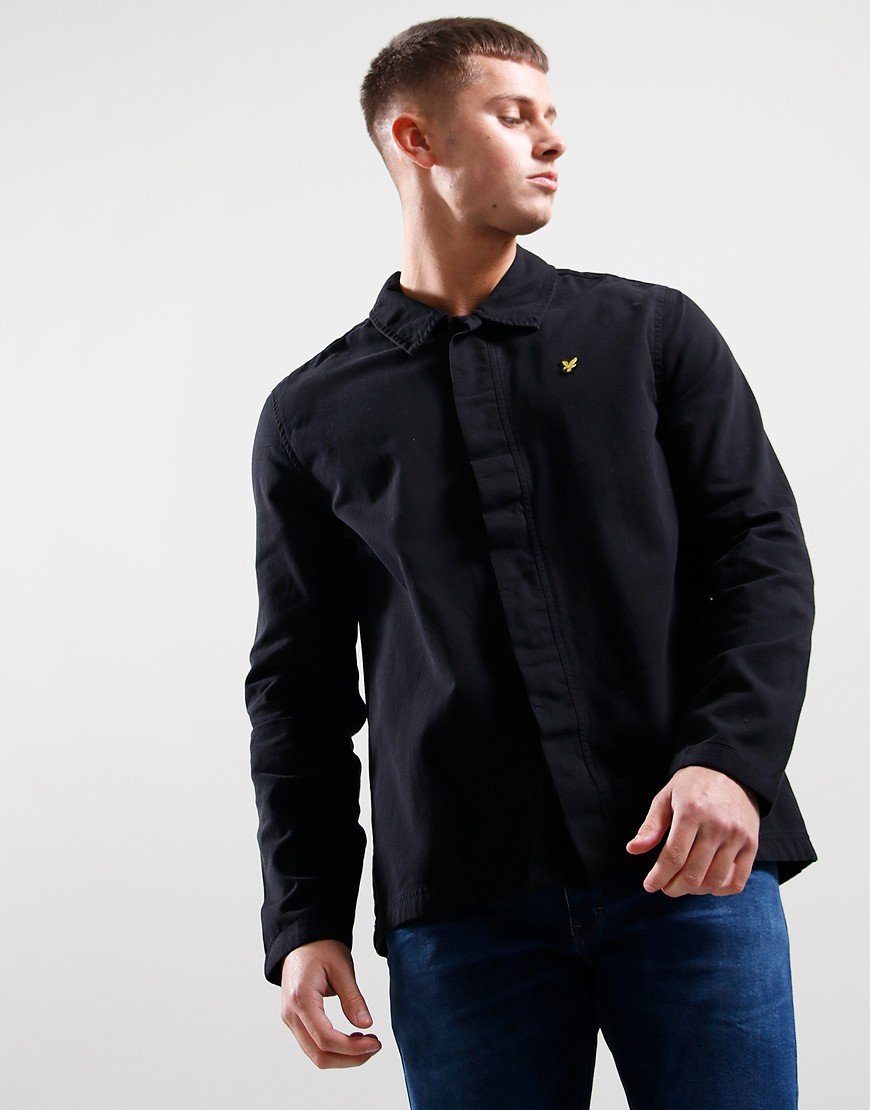 Lyle & Scott Overshirt Da Uomo In Tessuto Spazzolato - Camicia Overshirt Con Colletto Classico, Tasche Pettine E Chiusura A Pulsanti Automatici