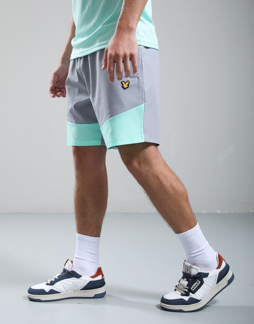 Lyle & Scott Panelled Shorts Ultimate Grey/Cool Mint