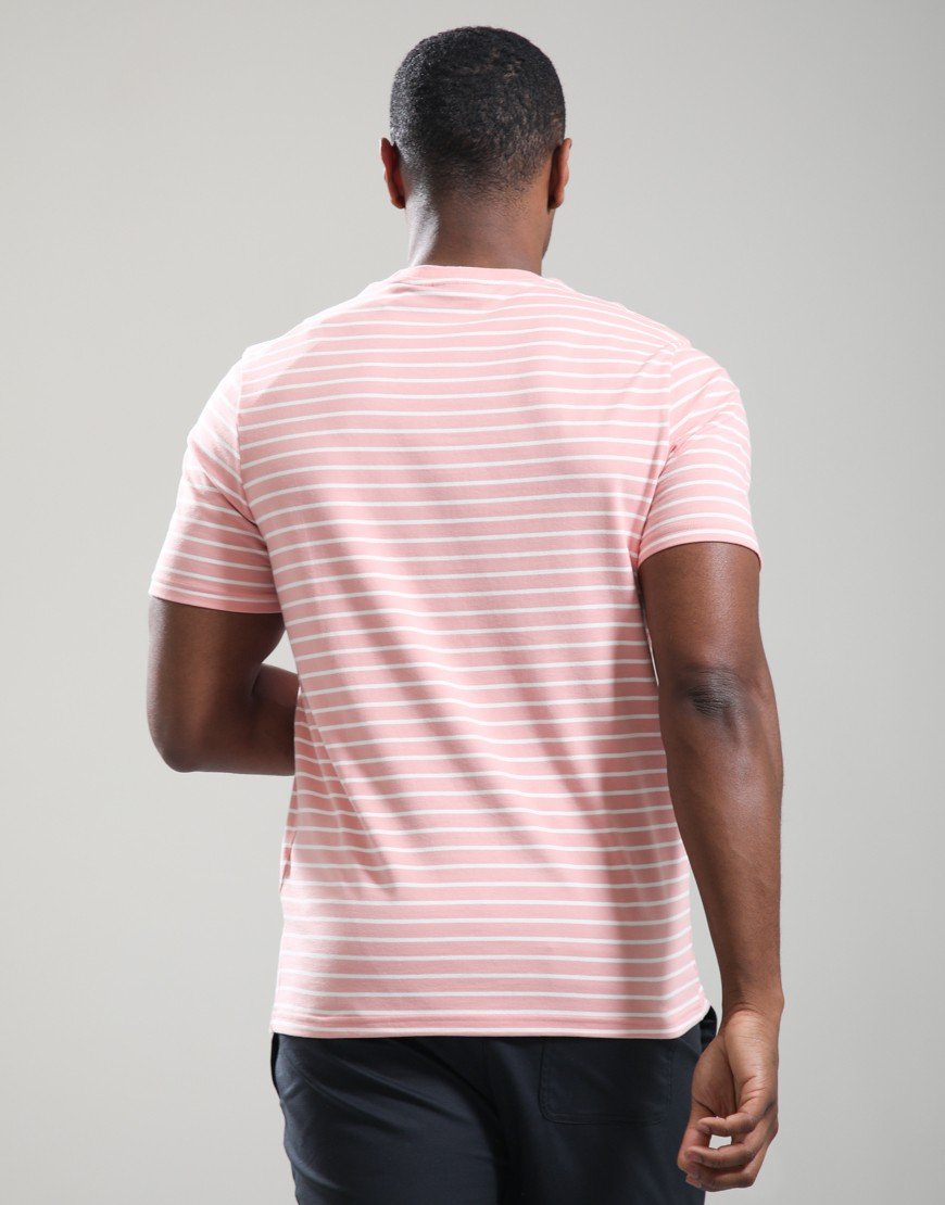 Lyle & Scott Pique Breton T-Shirt Pink Grapefruit/White