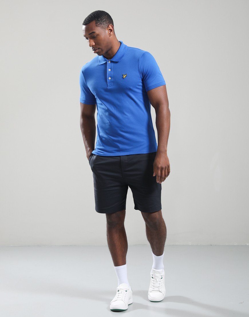 Lyle & Scott Plain Polo Shirt Lucid Blue