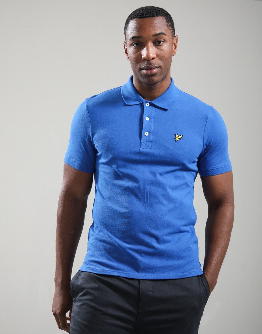 Lyle & Scott Plain Polo Shirt Lucid Blue