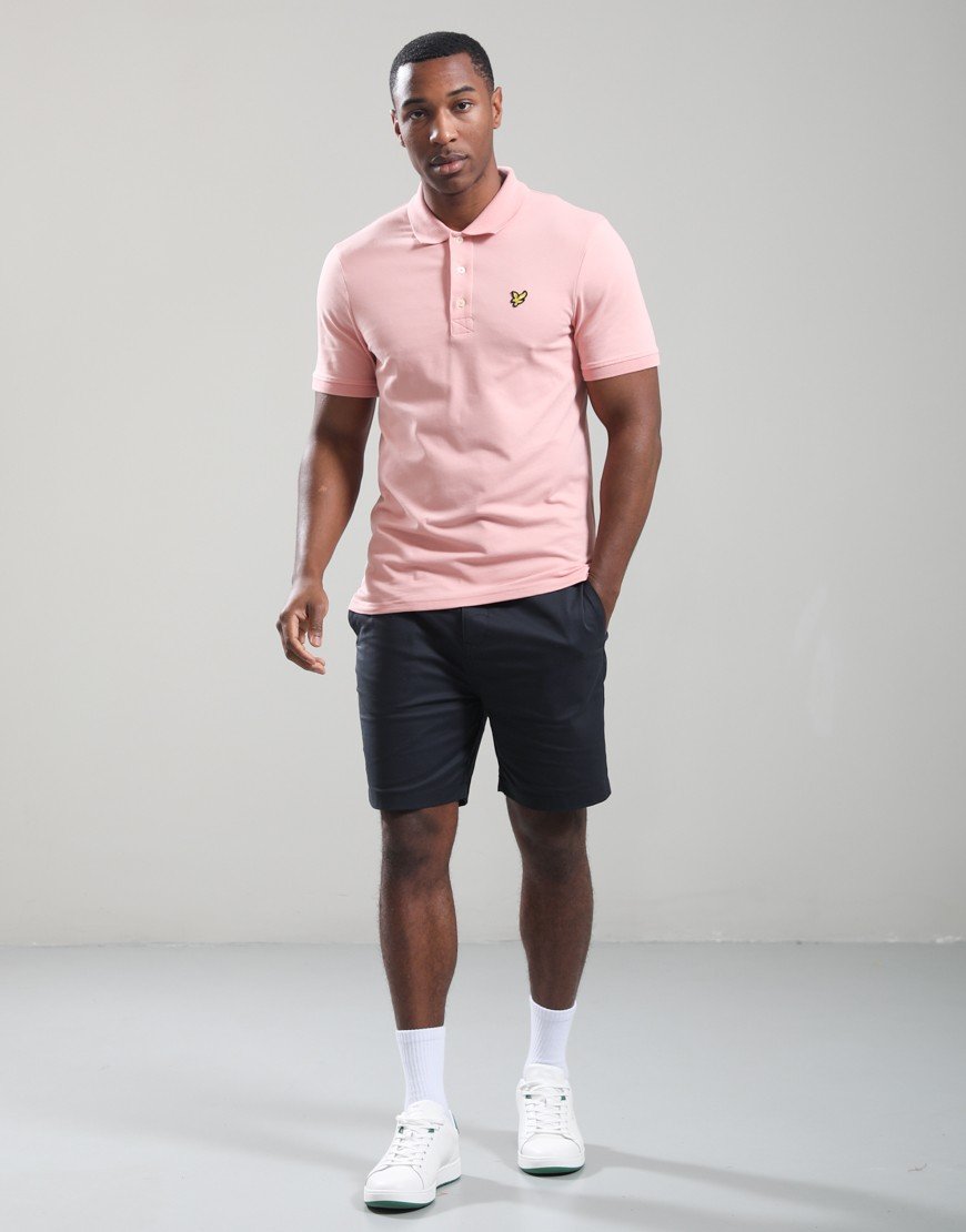 Lyle & Scott Plain Polo Shirt Pink Grapefruit