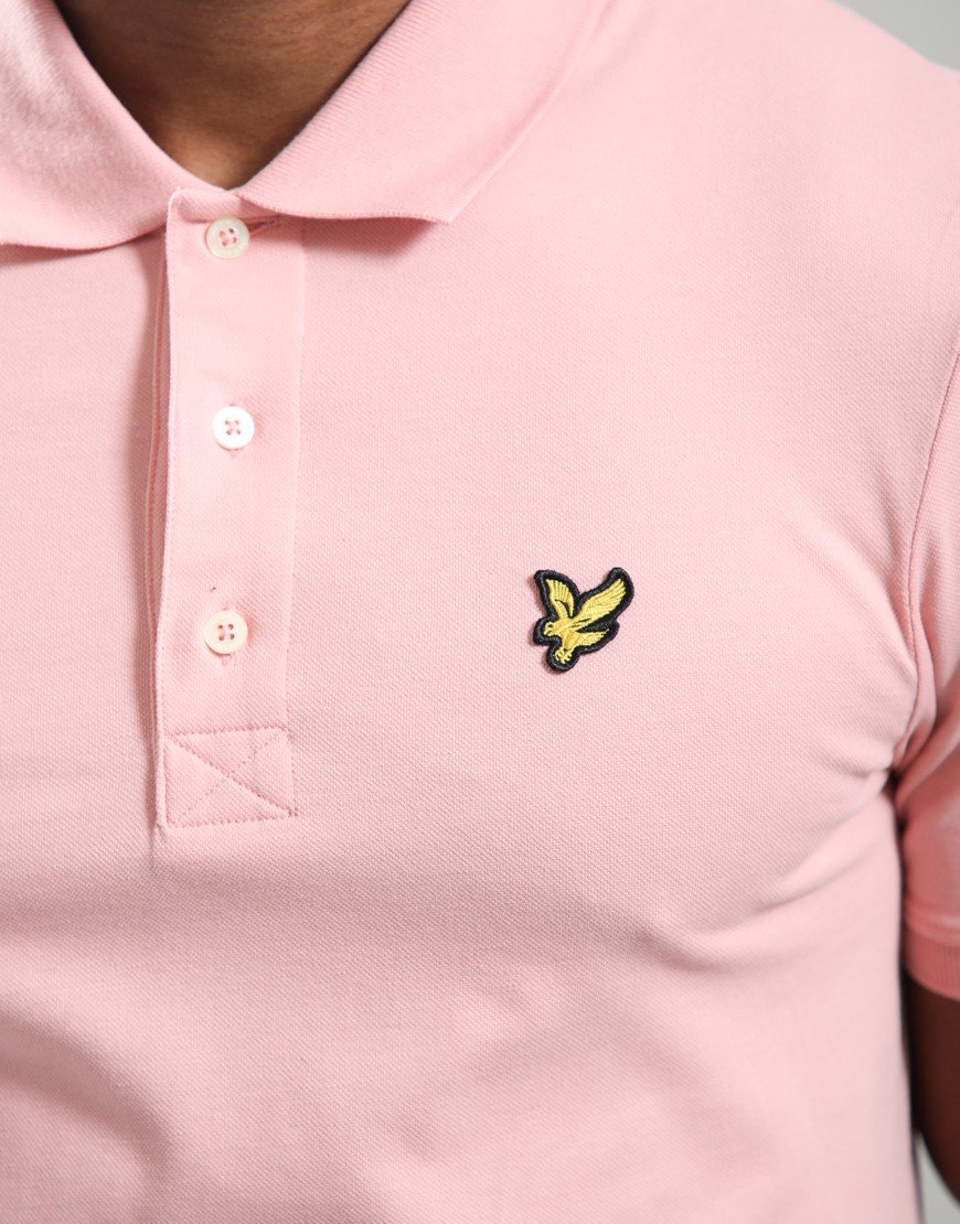 Lyle & Scott Plain Polo Shirt Pink Grapefruit