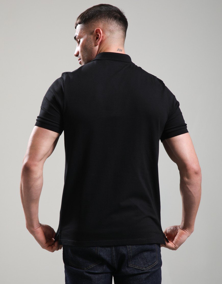 Lyle & Scott Quarter Zip Polo Shirt Jet Black