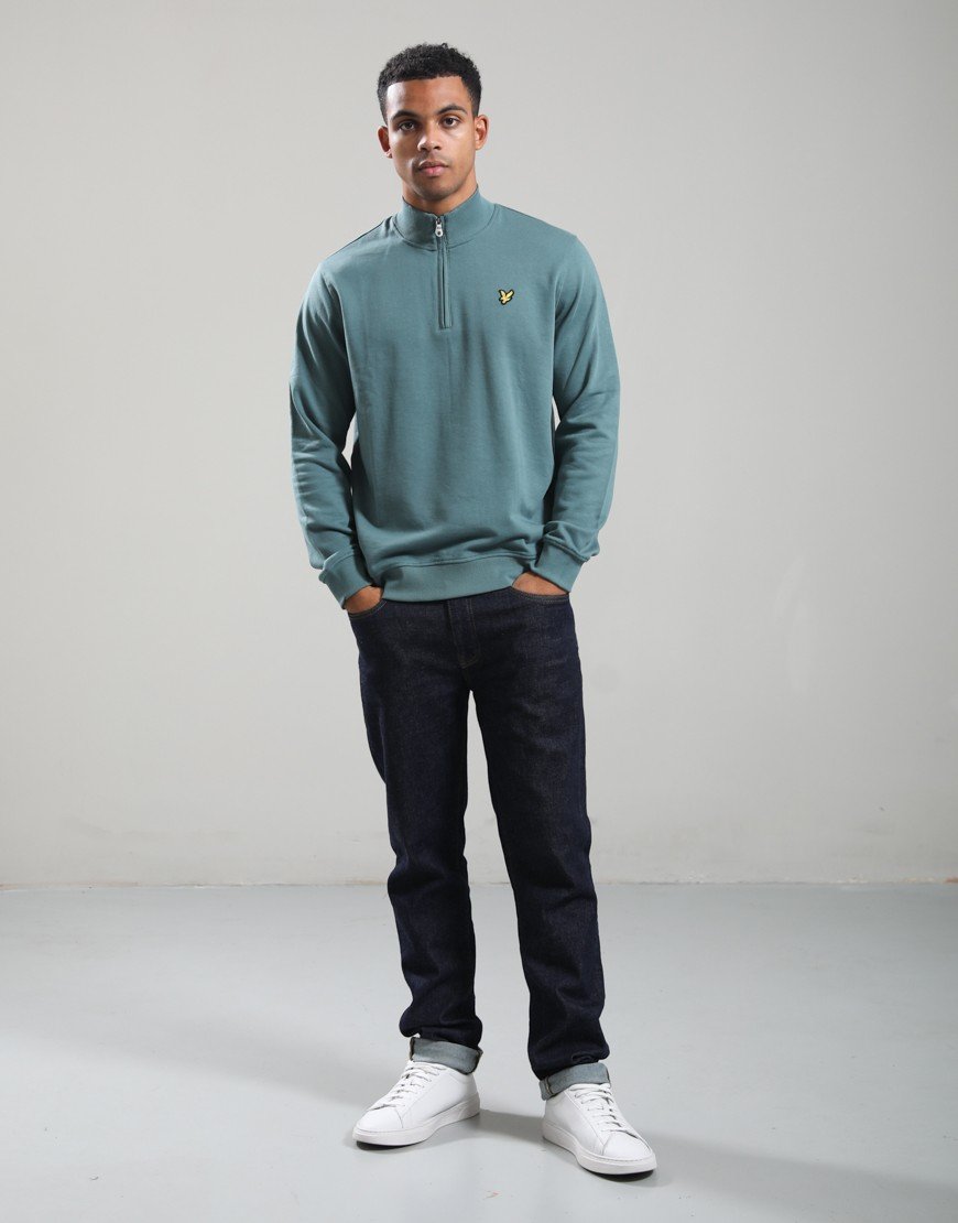 Lyle & Scott Everyday 1/4 Zip Sweat Silver Pine