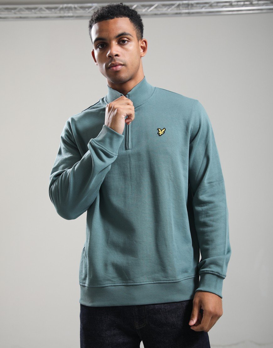 Lyle & Scott Everyday 1/4 Zip Sweat Silver Pine