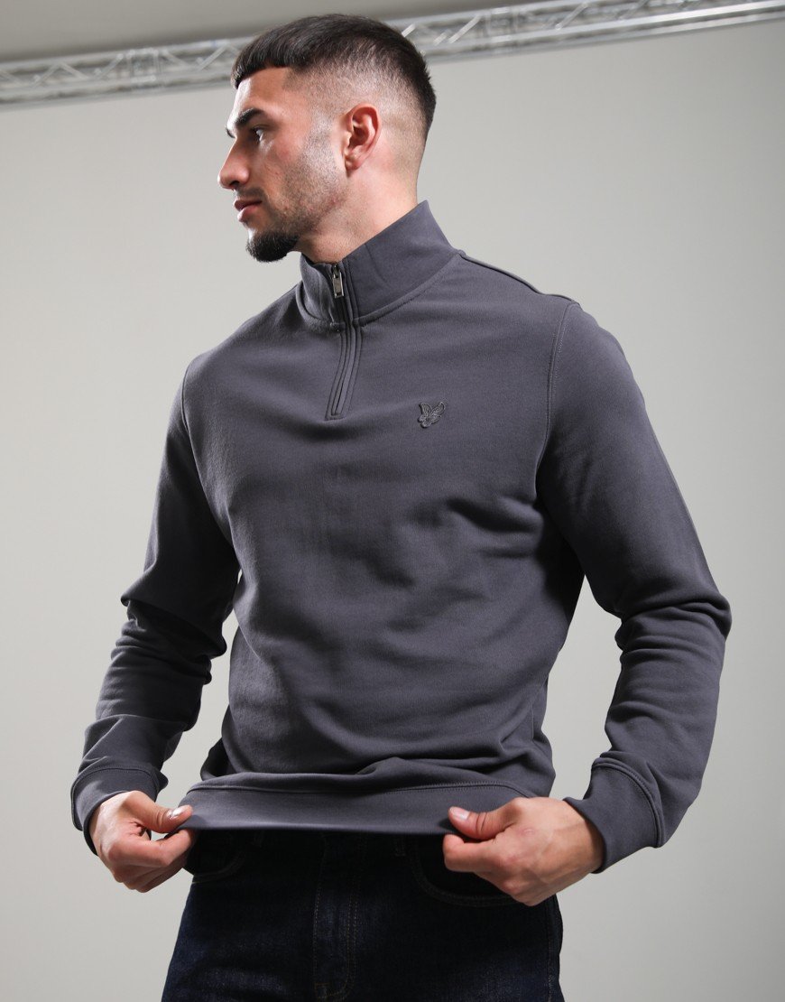Lyle & Scott Superfine 1/4 Zip Sweat Iron