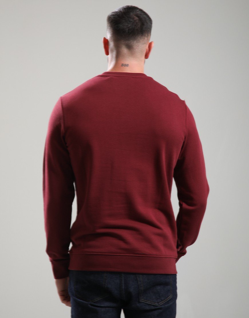 Lyle & Scott Superfine Crew Neck Sweat Fairway Burgundy