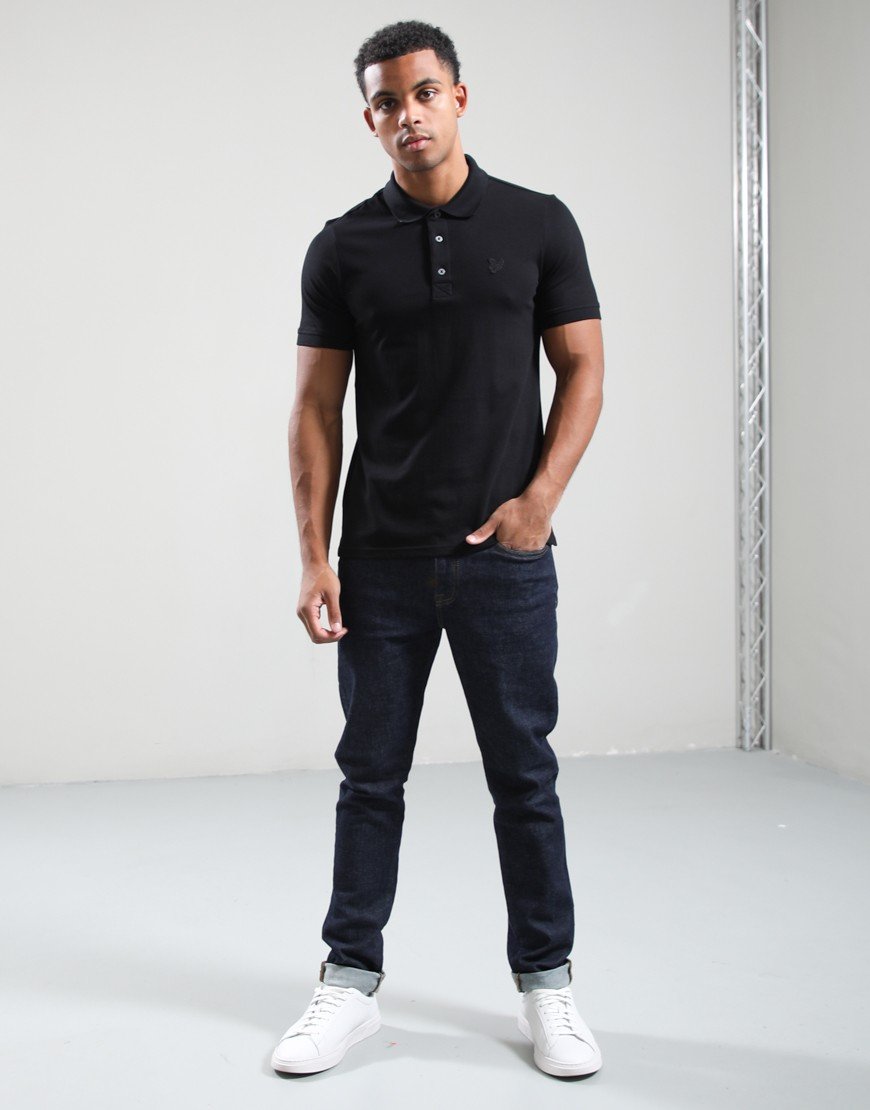 Lyle & Scott Superfine Polo Shirt Jet Black