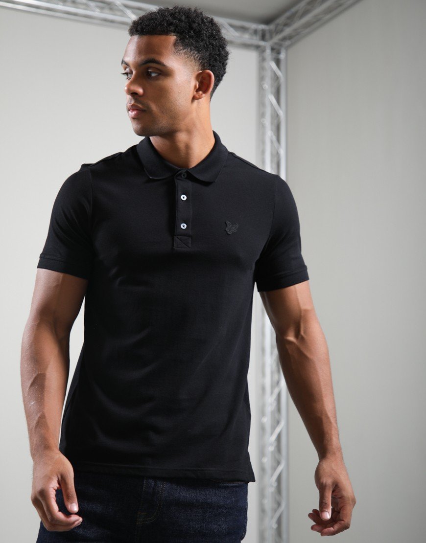 Lyle & Scott Superfine Polo Shirt Jet Black