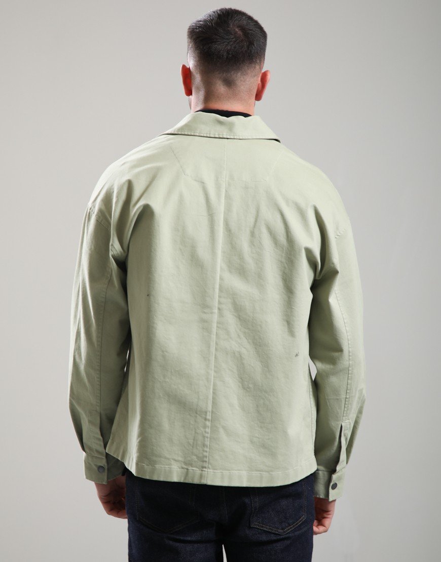 Lyle & Scott Washed Overshirt Smoke Olive
