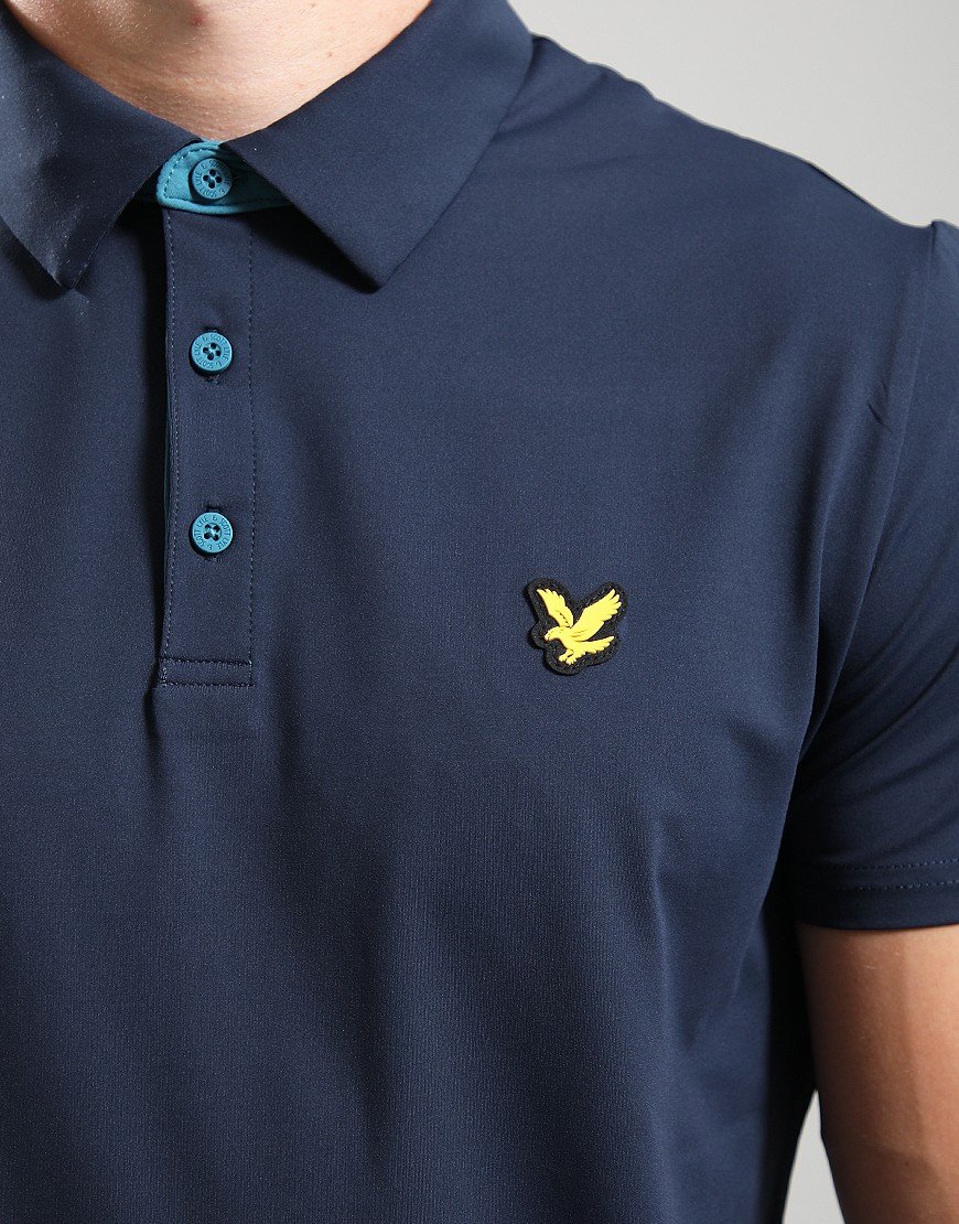 Lyle & Scott Contrast Placket Polo Shirt Navy/Albatross 