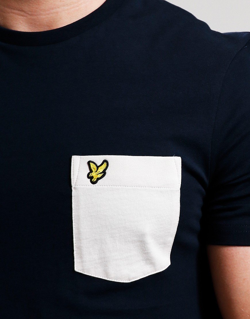 Lyle & Scott Contrast Pocket T-Shirt Navy/Cove