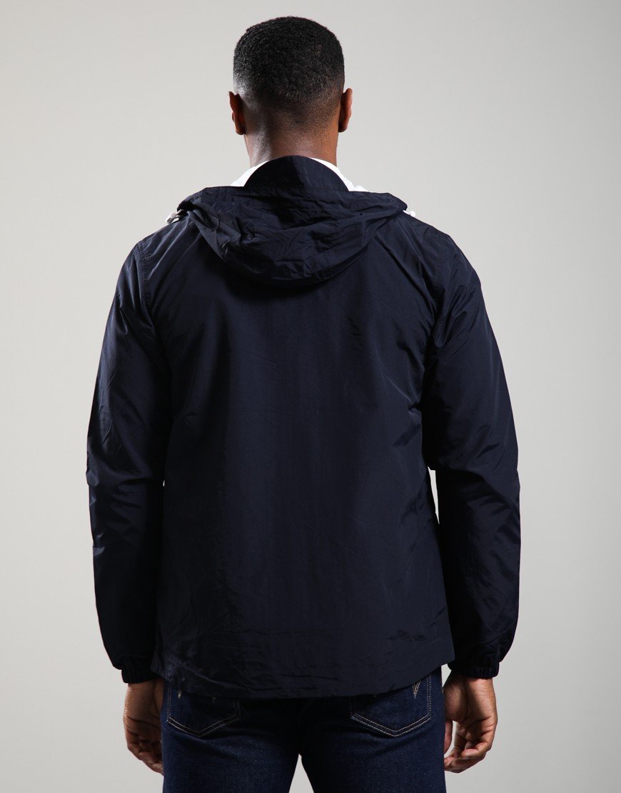 Lyle & Scott Contrast Zip Hooded Jacket Dark Navy/White