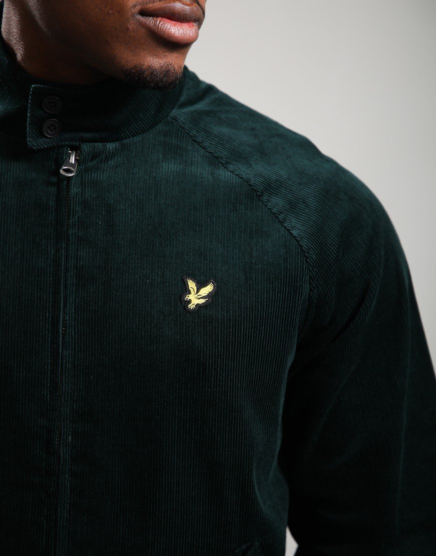 Lyle & Scott Cord Harrington Jacket Darkest Green