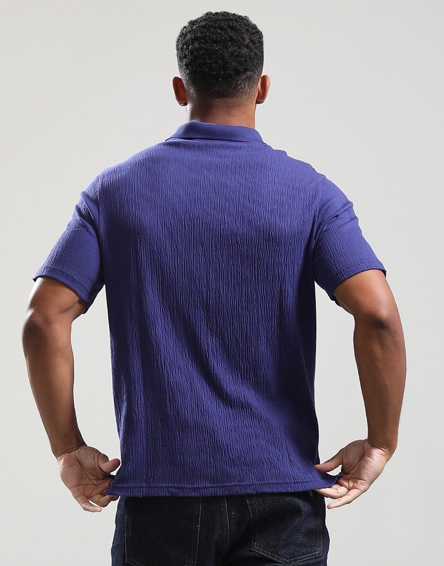 Lyle & Scott Crepe Polo Shirt Deep Indigo