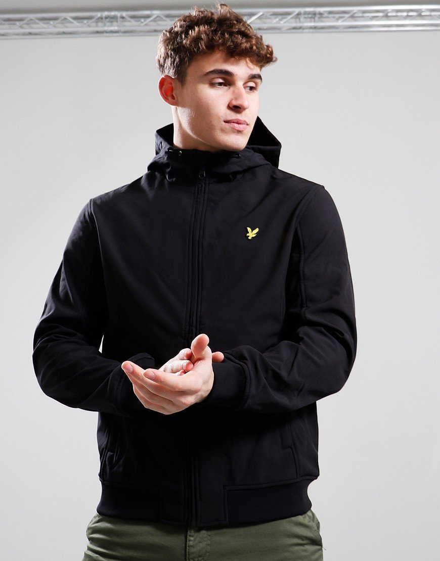 Lyle & Scott Fleeceback Softshell Jacket Jet Black