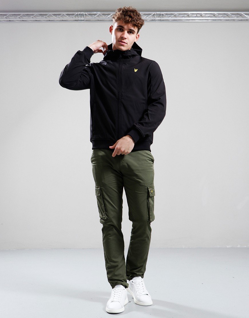Lyle & Scott Fleeceback Softshell Jacket Jet Black