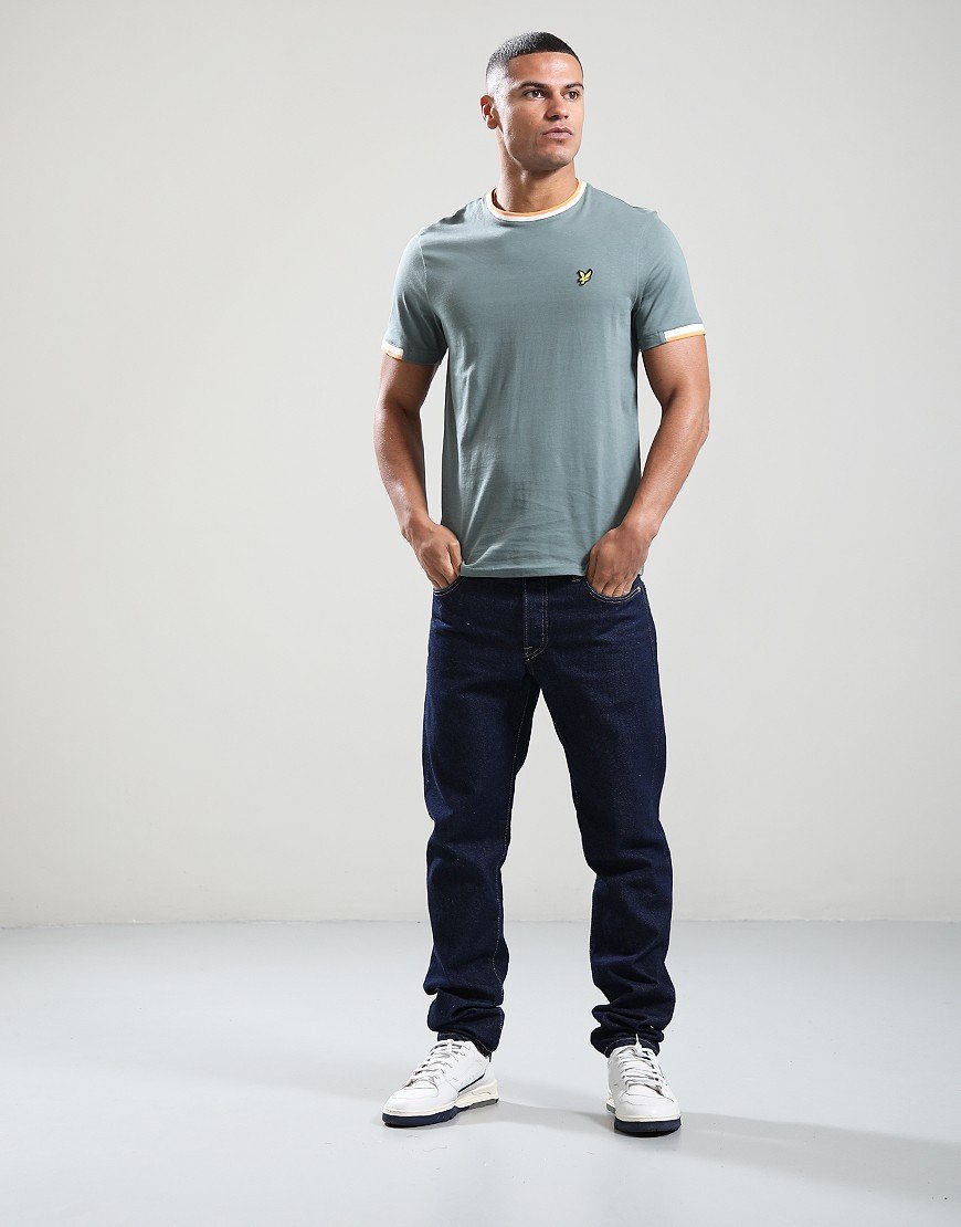 Lyle & Scott Half Tipped T-Shirt Green Mercurial