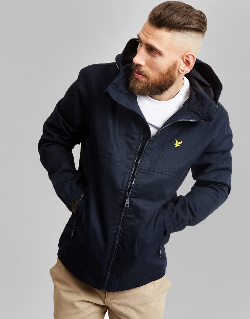 lyle and scott hooded twill jacket