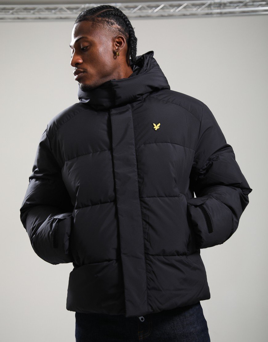 Lyle & Scott Hooded Puffer Jacket Jet Black