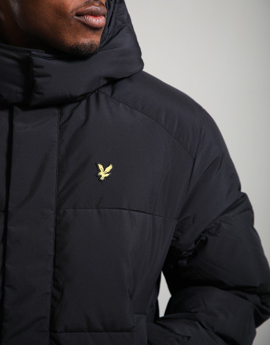 Lyle & Scott Hooded Puffer Jacket Jet Black