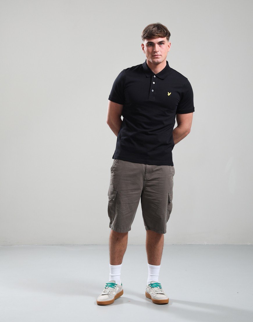 Lyle & Scott Jersey Polo Shirt Jet Black