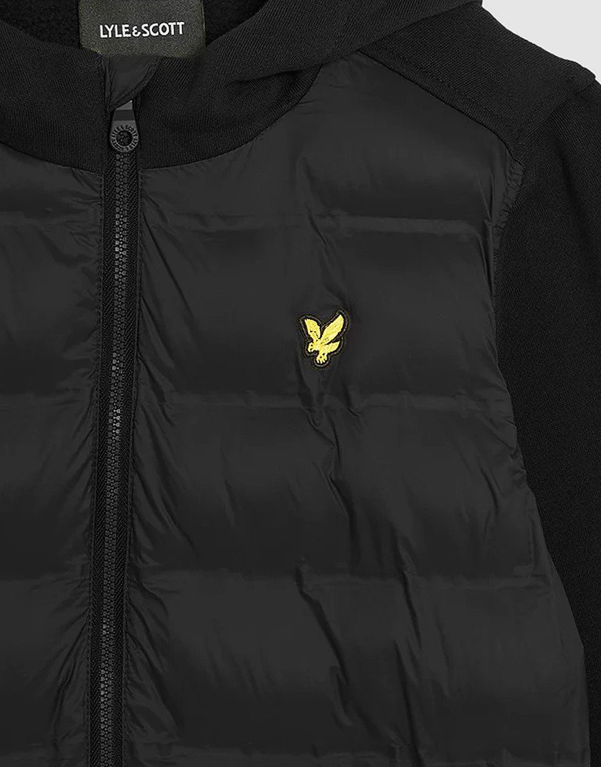 Lyle & Scott Junior Hybrid Hoodie Jet Black
