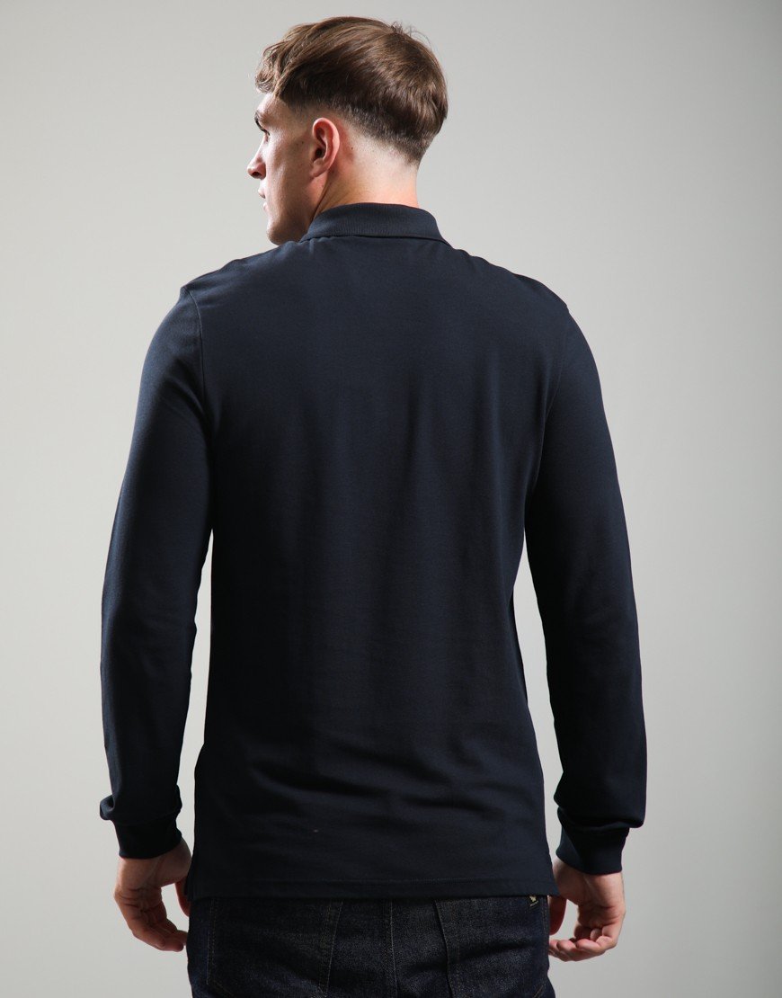 Lyle & Scott Long Sleeve Polo Shirt Dark Navy