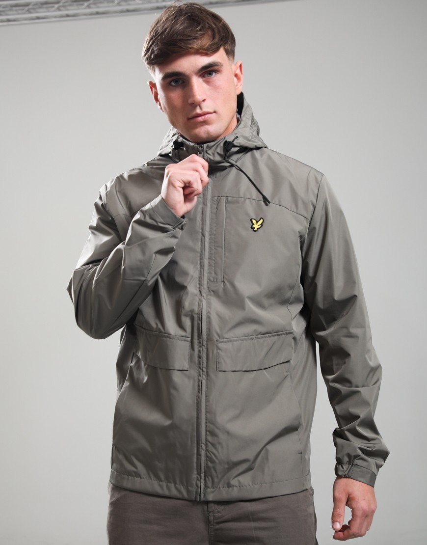 Lyle & Scott Lightweight Hooded Jacket Khaki Ash