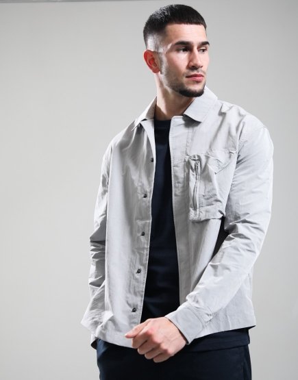 Lyle & Scott Lightweight Ripstop Overshirt Cold Grey
