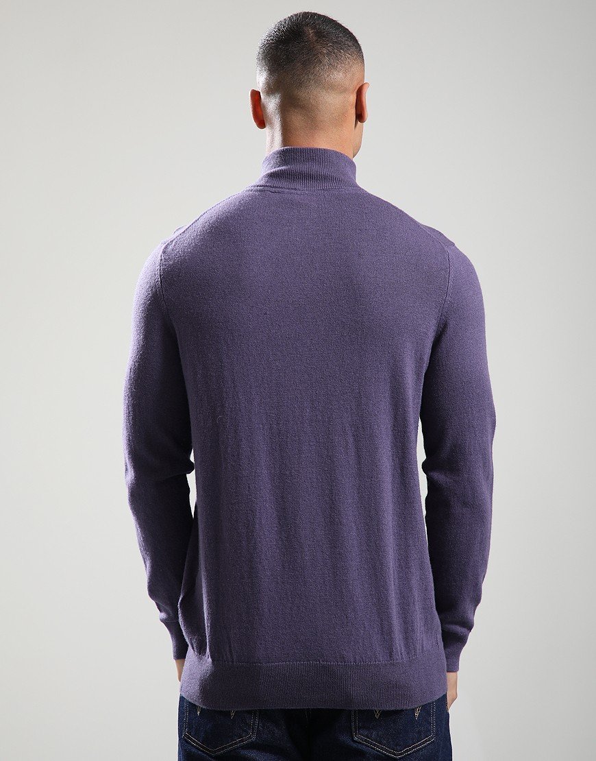 Lyle & Scott Merino Quarter Zip Knit Graystone