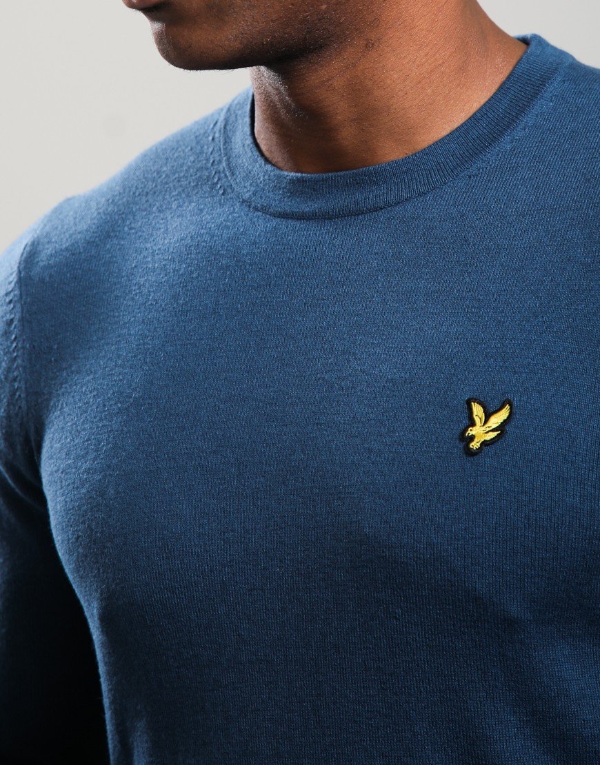 Lyle & Scott Merino Crew Aegean Blue