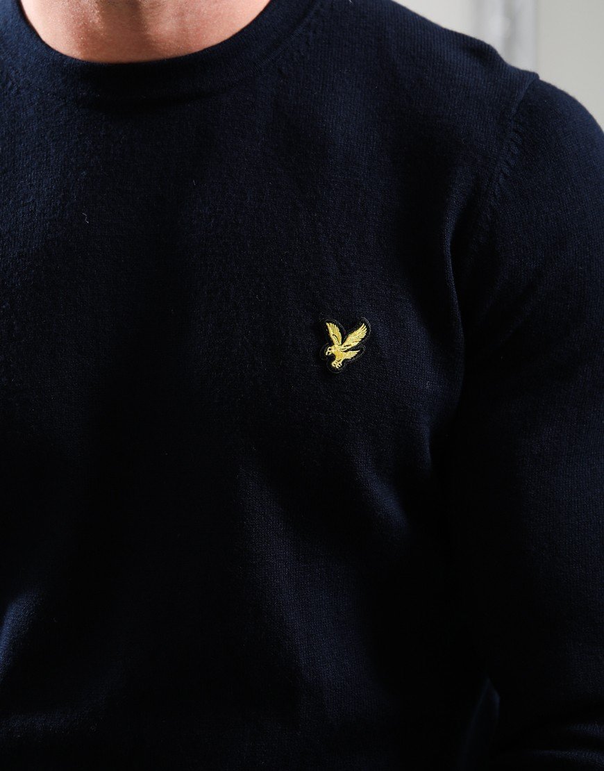 Lyle & Scott Merino Crew Knit Dark Navy