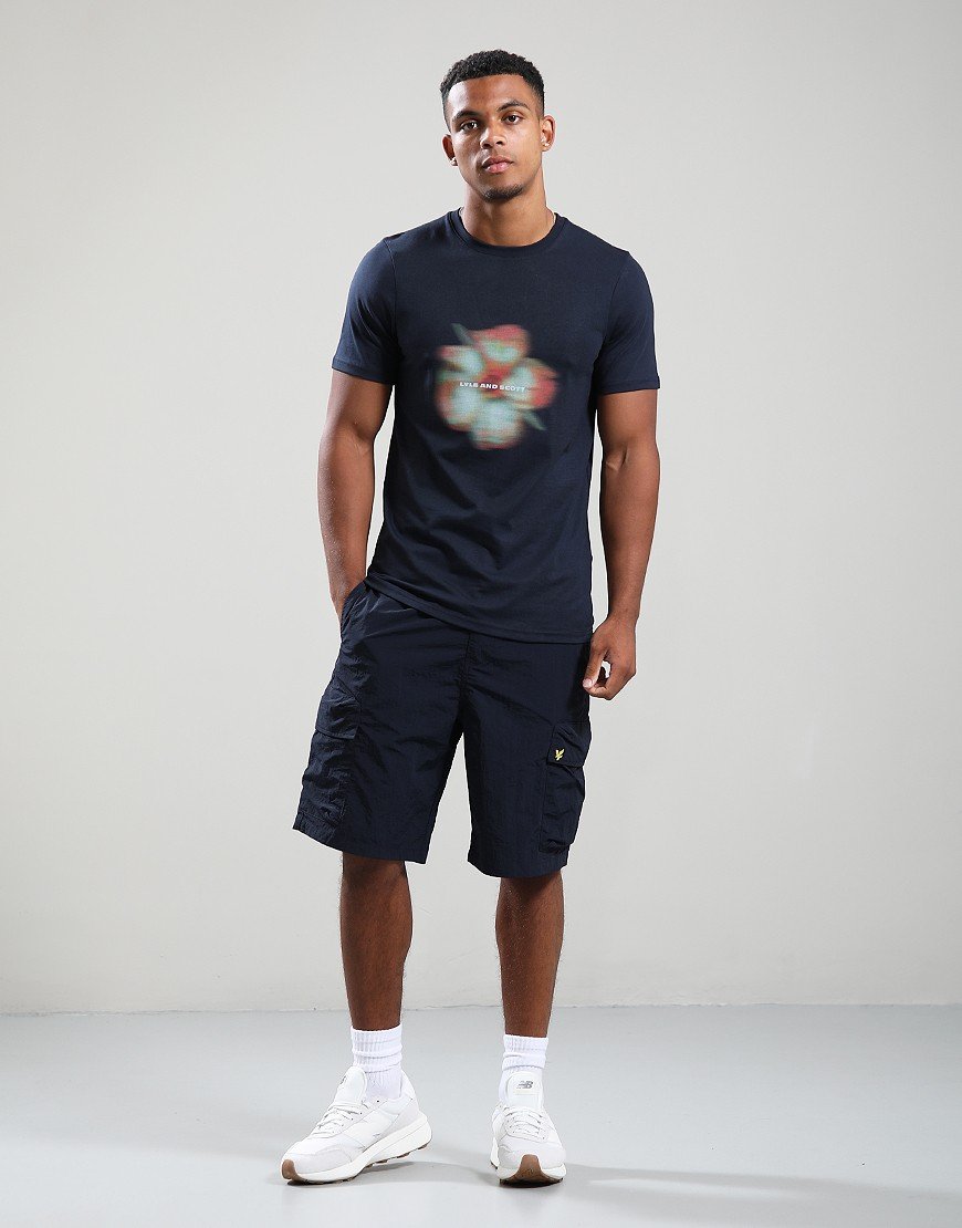 Lyle & Scott Motion Floral T-Shirt Dark Navy