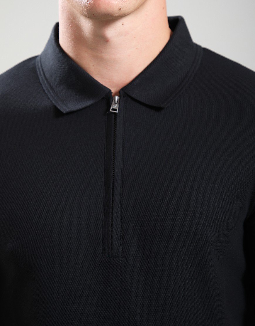 Lyle & Scott Ottoman Half Zip Polo Shirt Black