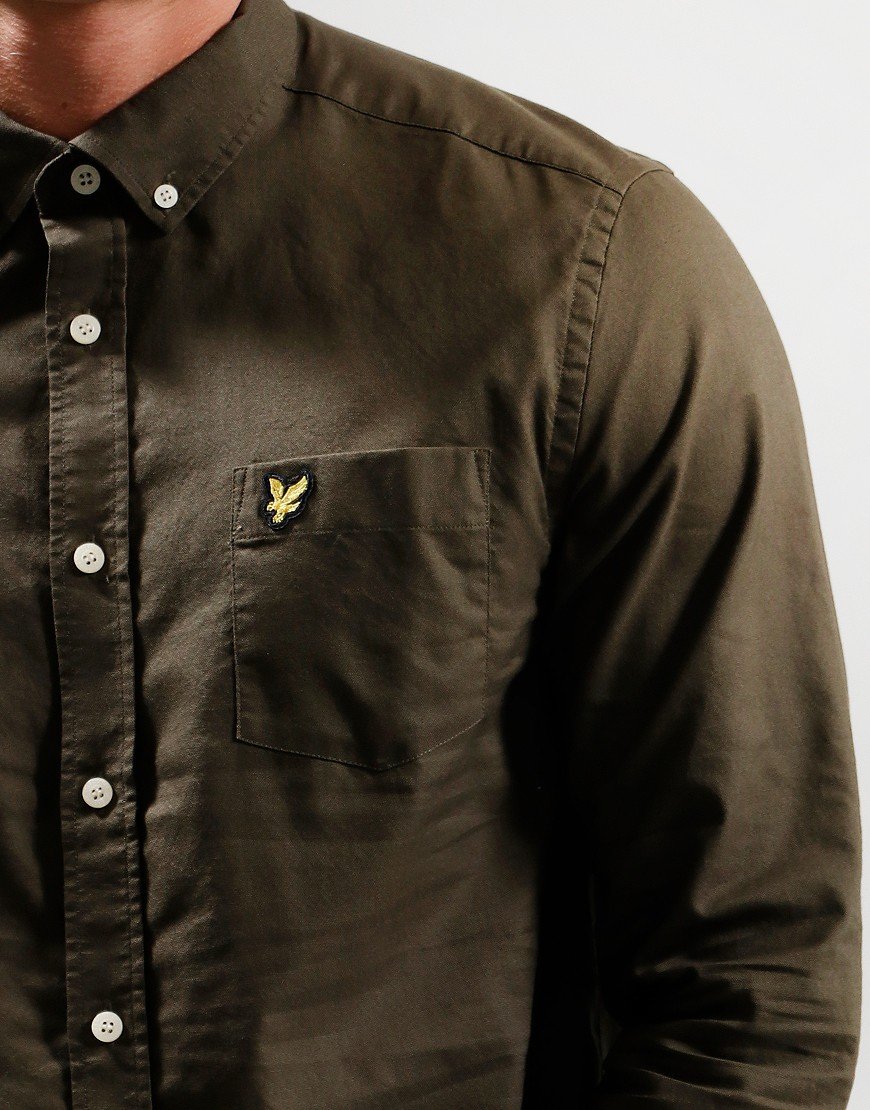 Lyle & Scott Oxford Long Sleeve Shirt Olive
