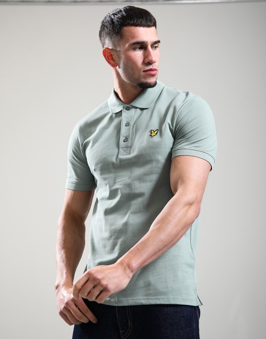 Lyle & Scott Plain Polo Shirt Cold Mint