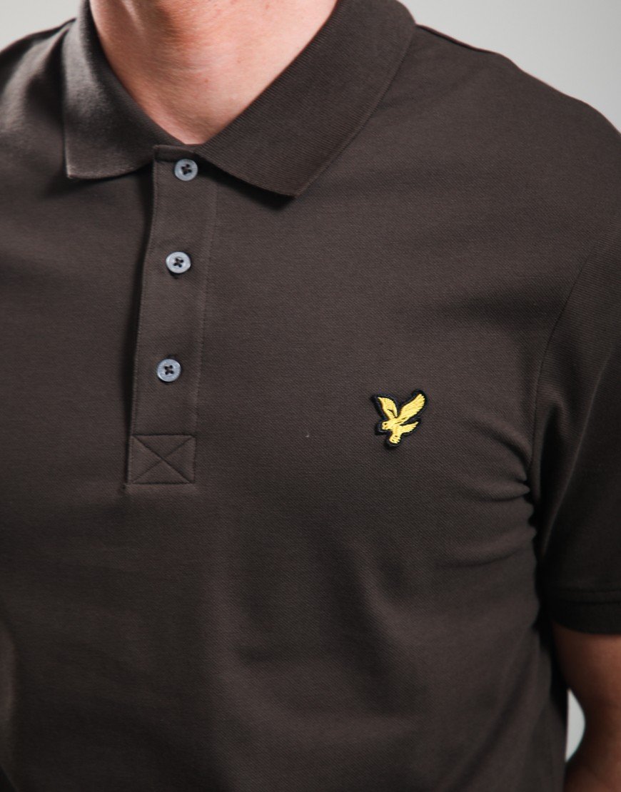 Lyle & Scott Plain Polo Shirt Ebony