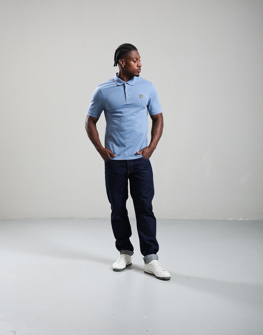 Lyle & Scott Plain Polo Shirt Power Blue