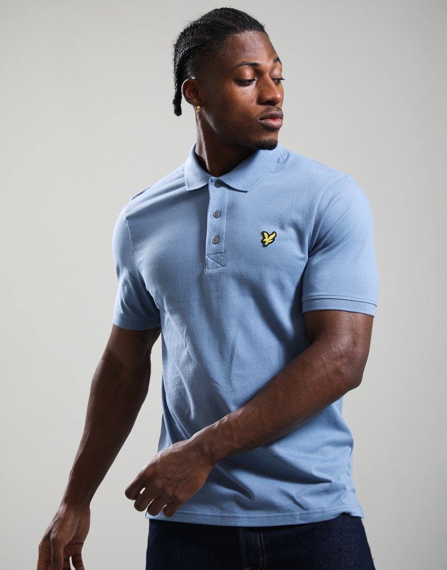 Lyle & Scott Plain Polo Shirt Power Blue