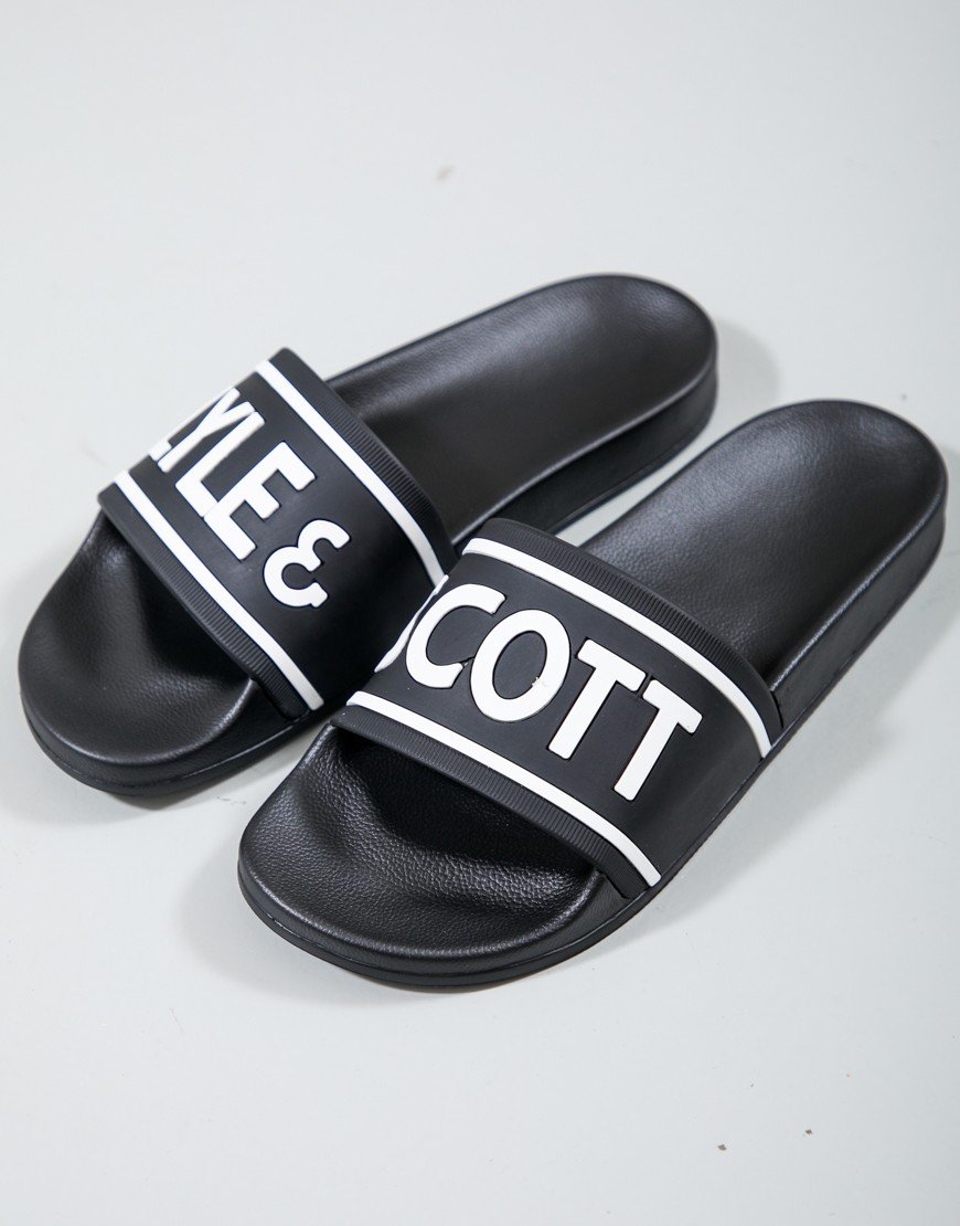 Lyle & Scott Pool Slider Jet Black