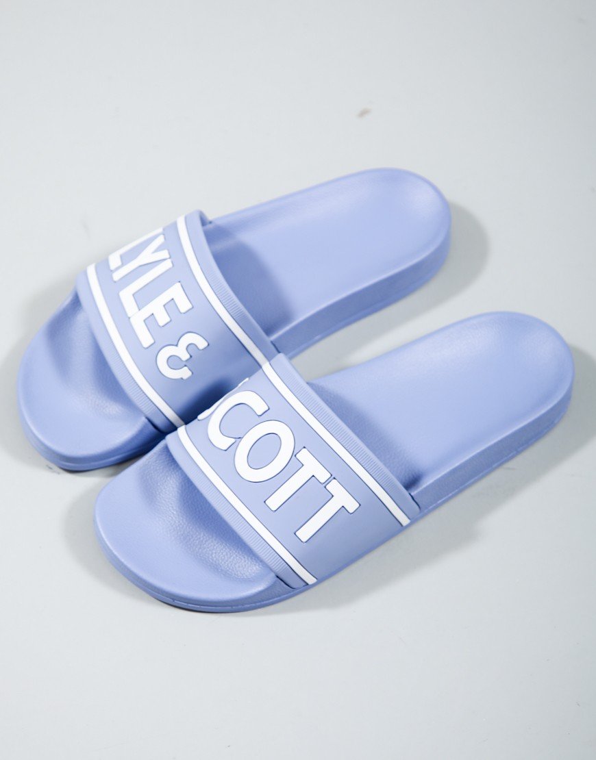 Lyle & Scott Pool Sliders Bubble Blue