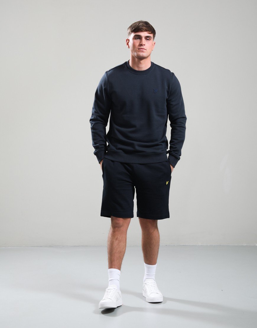 Lyle & Scott Superfine Crew Neck Sweat Dark Navy