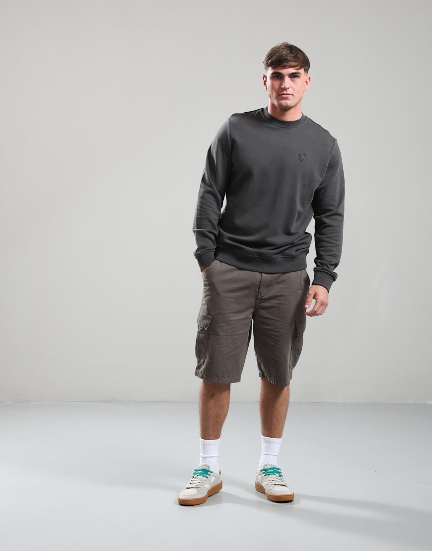 Lyle & Scott Superfine Crew Neck Sweat Gunmetal