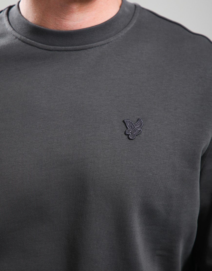 Lyle & Scott Superfine Crew Neck Sweat Gunmetal