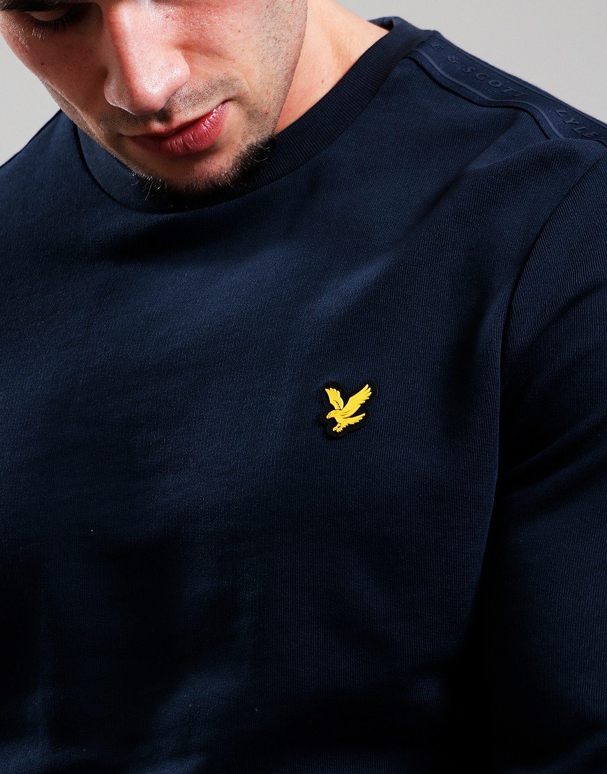 Lyle & Scott Tape Crew Sweat Dark Navy