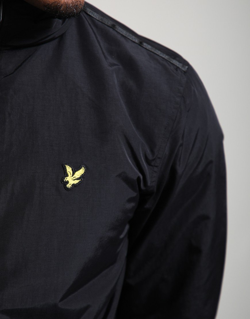 Lyle & Scott Taped Zip Hooded Jacket Jet Black